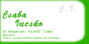 csaba vucsko business card